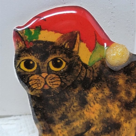 Sweet Little Santa Kitten Cat Kitty Pin Brooch - Picture 6 of 8